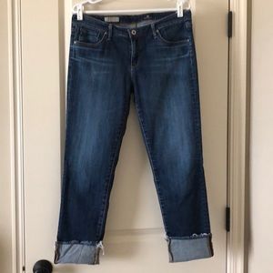 AG Adriano Goldschmied “Stevie Cuff” ankle jeans